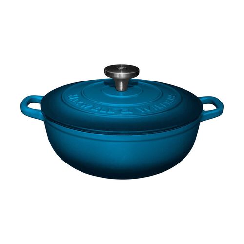 Maxwell & Williams Cast Iron Round Casserole Midnight Blue 24cm Gift Boxed